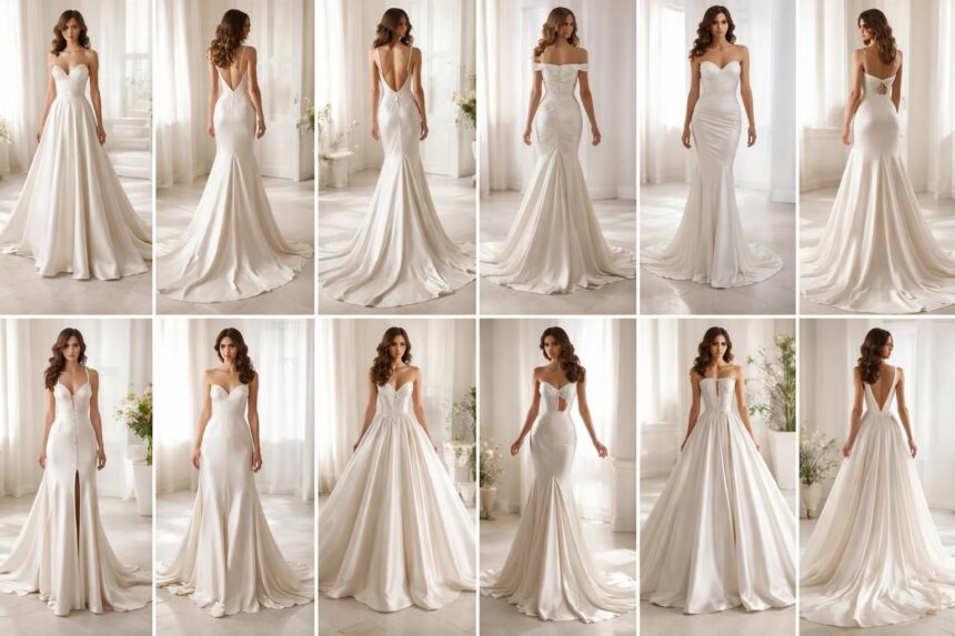 12 idées de robe de mariage en satin pour un look élégant découvrez 12 idées de robes de mariage en satin pour un look élégant et raffiné, parfait pour le jour j. inspirez-vous de nos modèles chics et tendance.