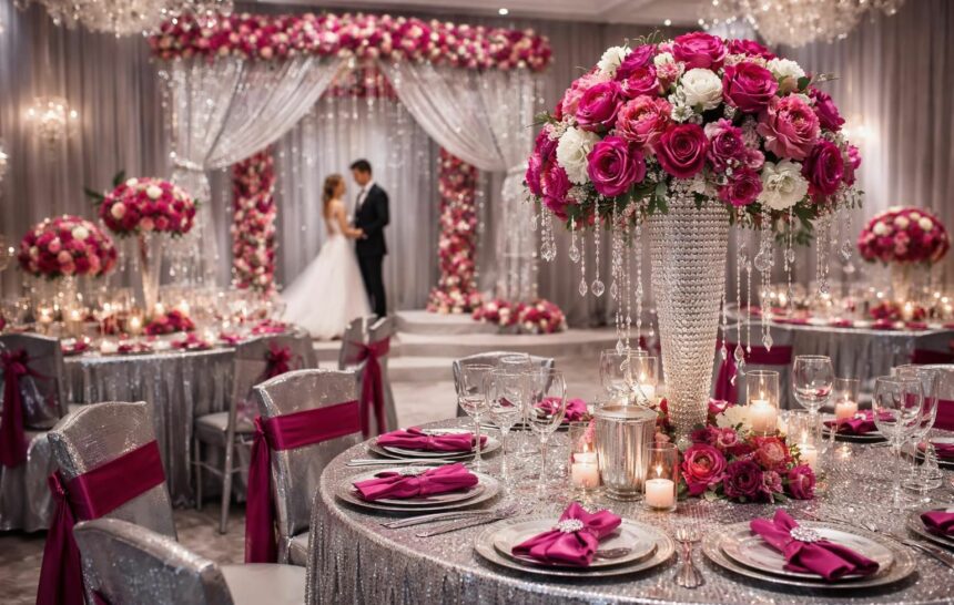 Argent + fuchsia (mariage) : équilibre matières et touches de lumière découvrez comment associer l'argent et le fuchsia dans votre mariage pour un équilibre parfait entre matières élégantes et touches lumineuses, créant une ambiance chic et vibrante.