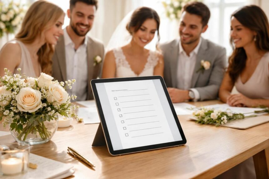 Checklist du jour J : témoins et proches synchronisés sur iPad Air assurez une organisation parfaite avec notre checklist du jour j pour synchroniser témoins et proches sur ipad air, garantissant une coordination fluide et un mariage réussi.