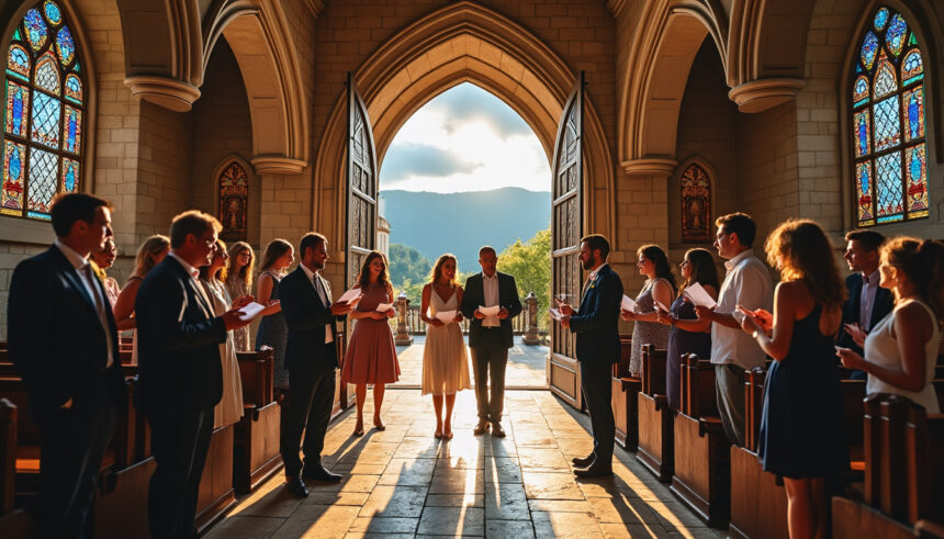 découvrez 10 idées tendances pour choisir la chanson de sortie d'église idéale lors de votre mariage. trouvez l'inspiration pour une cérémonie inoubliable et une ambiance festive dès la fin de l'office !