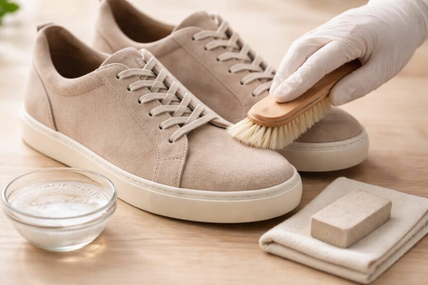 Comment nettoyer des chaussures en daim sans les abîmer découvrez nos astuces efficaces et délicates pour nettoyer vos chaussures en daim sans les abîmer, et conservez leur éclat comme au premier jour.