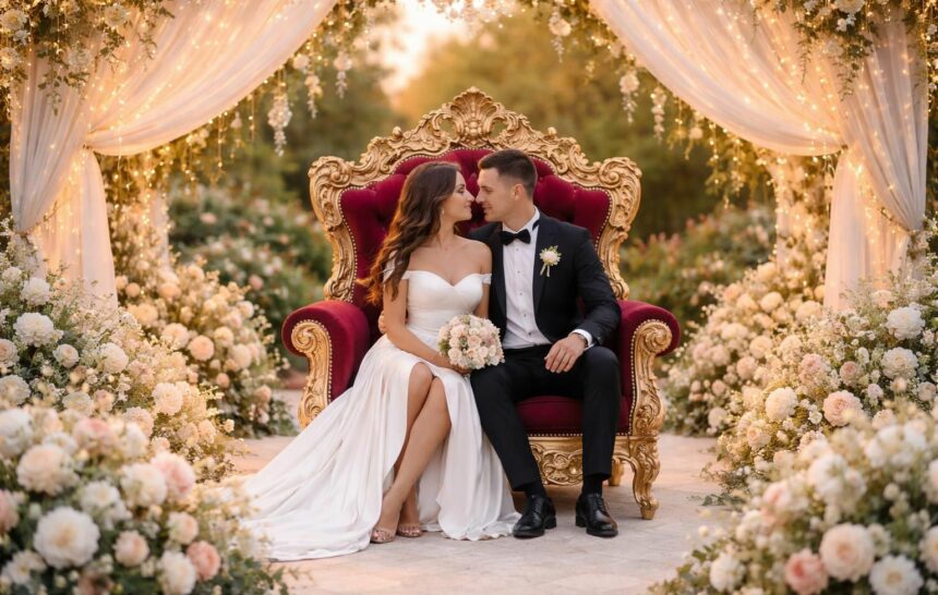 découvrez comment la location de trône pour votre mariage peut sublimer votre cérémonie et lui donner une ambiance de conte de fées inoubliable.