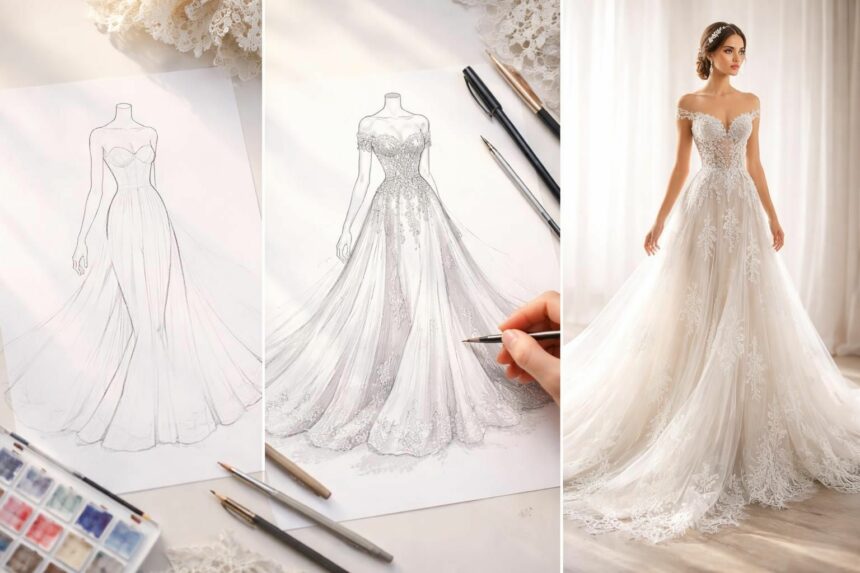 Dessiner une robe de mariée : guide détaillé étape par étape apprenez à dessiner une robe de mariée grâce à ce guide détaillé étape par étape, idéal pour les débutants et les passionnés de mode.