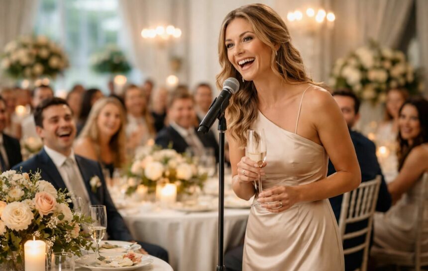 Discours drôle de meilleure amie pour un mariage : comment faire rire les invités ? découvrez comment écrire un discours drôle de meilleure amie pour un mariage et apprendre à faire rire les invités avec des anecdotes et de l'humour adapté.