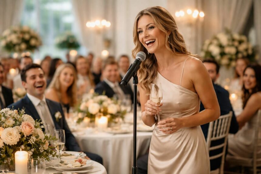 Discours drôle de meilleure amie pour un mariage : comment faire rire les invités ? découvrez comment écrire un discours drôle de meilleure amie pour un mariage et apprendre à faire rire les invités avec des anecdotes et de l'humour adapté.