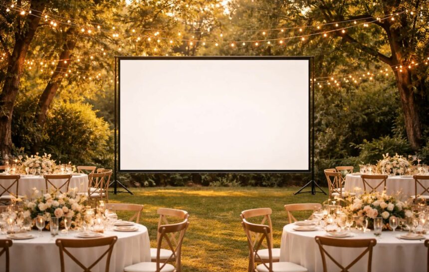 Écran de projection pour avoir un plan de table lisible par tous pendant le mariage découvrez notre écran de projection idéal pour afficher un plan de table lisible par tous vos invités lors de votre mariage, pour une organisation parfaite et un accès facile à l'information.