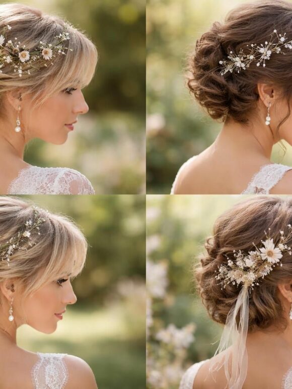 Idées de coiffures bohèmes pour cheveux courts de mariée découvrez nos idées de coiffures bohèmes élégantes et romantiques pour sublimer les cheveux courts de la mariée le jour j.