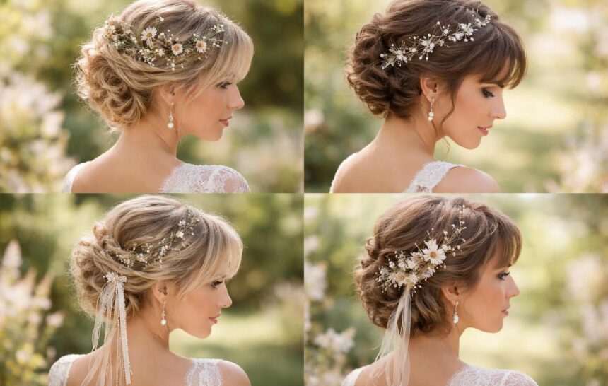 Idées de coiffures bohèmes pour cheveux courts de mariée découvrez nos idées de coiffures bohèmes élégantes et romantiques pour sublimer les cheveux courts de la mariée le jour j.