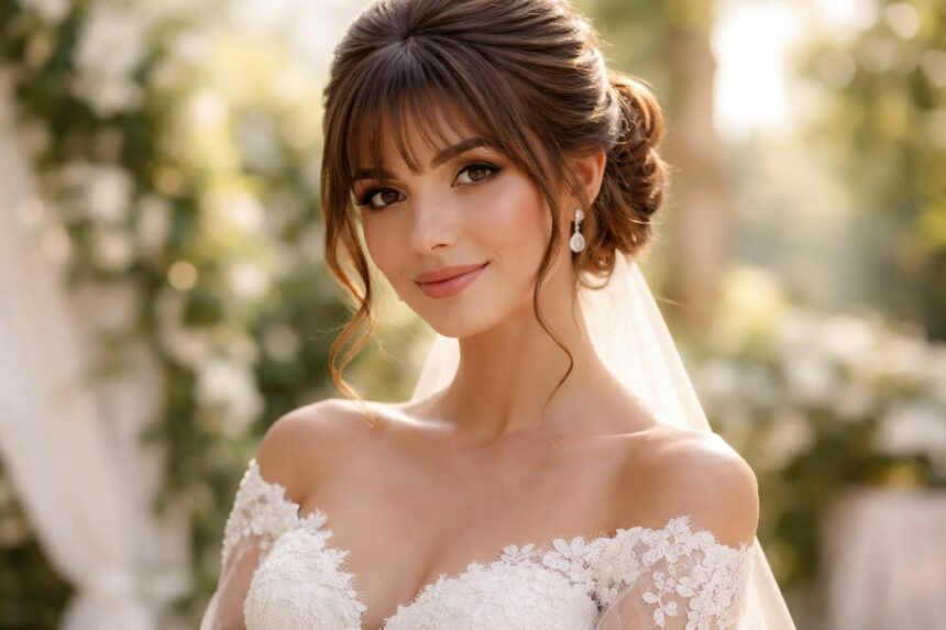 Les meilleures coiffures de mariage : chignon avec frange pour une touche romantique découvrez les meilleures coiffures de mariage avec un chignon élégant accompagné d'une frange pour une allure romantique et sophistiquée, parfaite pour votre grand jour.