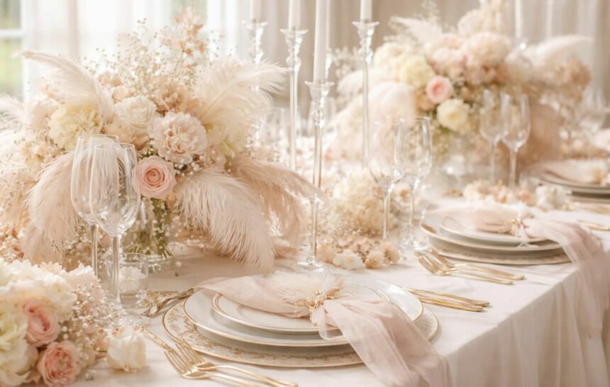 Les plumes pour déco de table de mariage : une touche d'élégance indispensable découvrez comment les plumes apportent une touche d'élégance indispensable à la décoration de votre table de mariage, pour un charme unique et raffiné.
