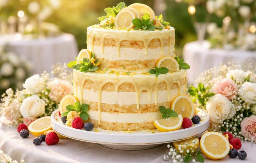 Les secrets d'un wedding cake au citron inoubliable découvrez les secrets pour réaliser un wedding cake au citron inoubliable, alliant saveurs fraîches et élégance pour un dessert de mariage parfait.