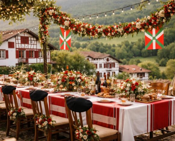 Mariage basque : inspirations déco, couleurs et traditions découvrez des idées déco, les couleurs typiques et les traditions authentiques pour un mariage basque inoubliable et plein de charme.