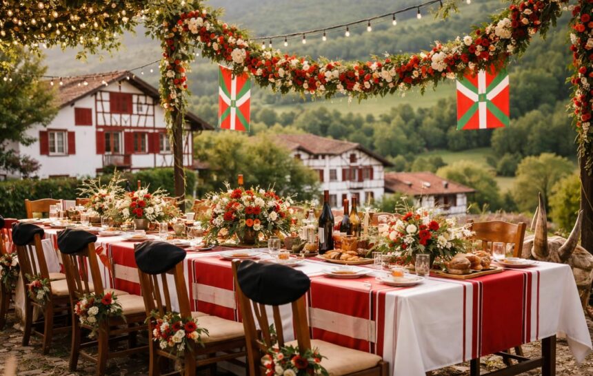 Mariage basque : inspirations déco, couleurs et traditions découvrez des idées déco, les couleurs typiques et les traditions authentiques pour un mariage basque inoubliable et plein de charme.