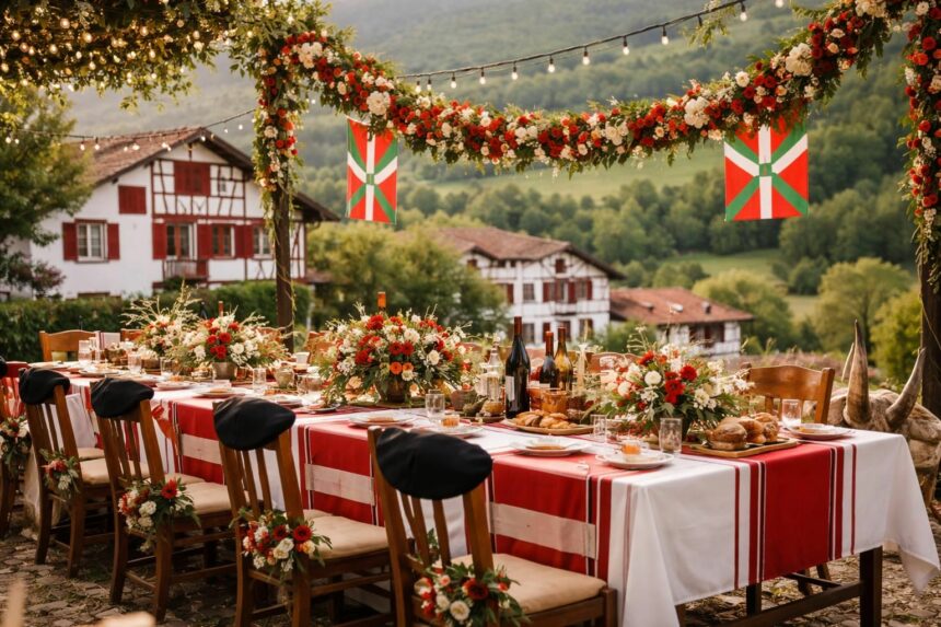 Mariage basque : inspirations déco, couleurs et traditions découvrez des idées déco, les couleurs typiques et les traditions authentiques pour un mariage basque inoubliable et plein de charme.