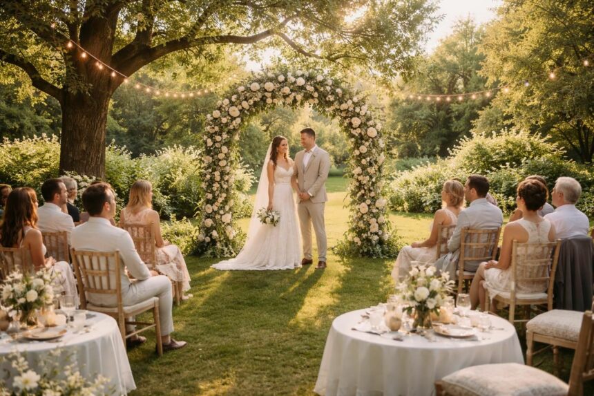 Mariage en plein air sous le thème intime de la garden-party découvrez comment organiser un mariage en plein air sous le thème intime de la garden-party, pour une célébration élégante et conviviale au cœur de la nature.