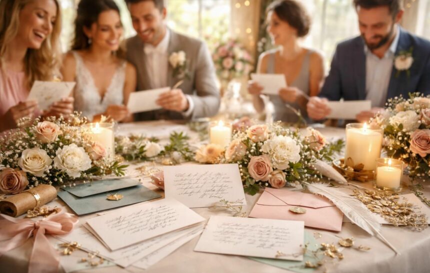 Messages originaux pour les mariés : idées uniques et créatives découvrez des messages originaux et personnalisés pour féliciter les mariés, avec des idées uniques et créatives qui rendront votre voeux inoubliable.