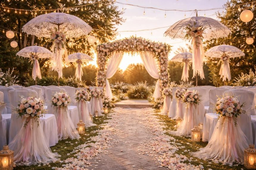 Parapluie de décoration pour un mariage : un élément clé pour une cérémonie inoubliable découvrez comment un parapluie de décoration peut embellir votre mariage et créer une ambiance unique pour une cérémonie inoubliable.