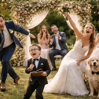 Photo humoristique pour une cérémonie de mariage découvrez une photo humoristique parfaite pour égayer votre cérémonie de mariage et capturer des moments de joie et de rires inoubliables.