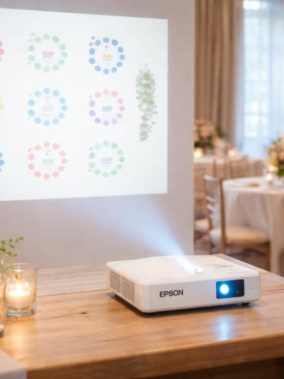 Plan de table mobile le jour J grâce au mini vidéoprojecteur Epson découvrez comment le mini vidéoprojecteur epson facilite l'installation d'un plan de table mobile et interactif pour un jour j réussi et mémorable.