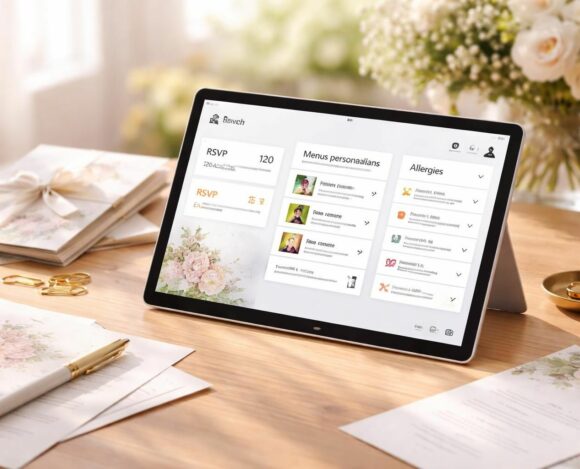 RSVP, menus et allergies des invités de mariage suivis sur tablette tactile Microsoft gérez facilement les rsvp, les menus et les allergies des invités de votre mariage grâce à une tablette tactile microsoft pour un événement parfaitement organisé.