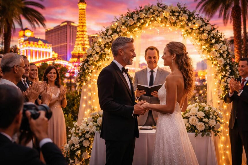 Se remarier à Las Vegas : un guide pour une cérémonie inoubliable découvrez notre guide complet pour se remarier à las vegas et organiser une cérémonie inoubliable, pleine de magie et d'émotions dans la ville des mariages.