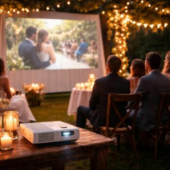 Vidéos surprises : projection pendant le mariage avec mini vidéoprojecteur Epson découvrez comment organiser une projection de vidéos surprises lors de votre mariage grâce au mini vidéoprojecteur epson, pour des moments inoubliables et plein d'émotions.