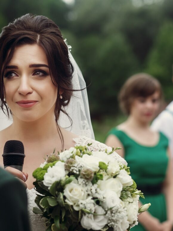 Beautiful couple at wedding ceremony
